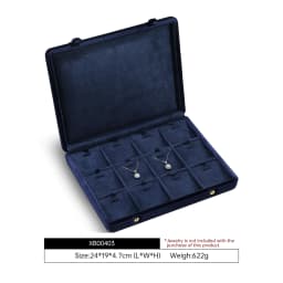 Yinbeini Velvet Jewelry Storage Case Ring Earring Pendant Storage Organizer Large Space Display Box XB002