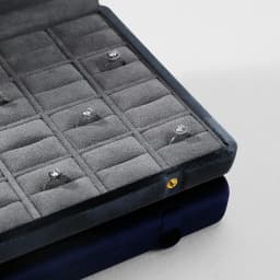 Yinbeini Velvet Jewelry Storage Case Ring Earring Pendant Storage Organizer Large Space Display Box XB002