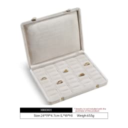 Yinbeini Velvet Jewelry Storage Case Ring Earring Pendant Storage Organizer Large Space Display Box XB002