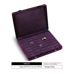 Yinbeini Velvet Jewelry Storage Case Ring Earring Pendant Storage Organizer Large Space Display Box XB002