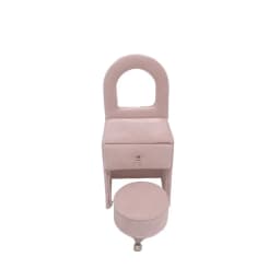 Dutch Velvet Sofa Shaped Jewelry Box Bracelet Pink Mini Couch Earrings Ring Display Stand with Mirror Elegant House Furniture