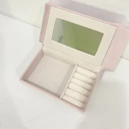 Dutch Velvet Sofa Shaped Jewelry Box Bracelet Pink Mini Couch Earrings Ring Display Stand with Mirror Elegant House Furniture