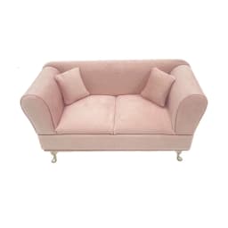 Dutch Velvet Sofa Shaped Jewelry Box Bracelet Pink Mini Couch Earrings Ring Display Stand with Mirror Elegant House Furniture