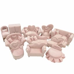 Dutch Velvet Sofa Shaped Jewelry Box Bracelet Pink Mini Couch Earrings Ring Display Stand with Mirror Elegant House Furniture