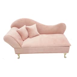 Dutch Velvet Sofa Shaped Jewelry Box Bracelet Pink Mini Couch Earrings Ring Display Stand with Mirror Elegant House Furniture