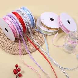 20yards/Roll 0.8 cm Wide Heart-Shaped Floral Pattern Gift Ribbon Suitable for Apparel Decoration Valentine's Day Packaging