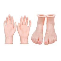 Articulated Silicone Foot and Hand Property Detailed Hand and Foot Mannequin Display Props for Jewelry and Watches
