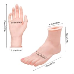 Articulated Silicone Foot and Hand Property Detailed Hand and Foot Mannequin Display Props for Jewelry and Watches