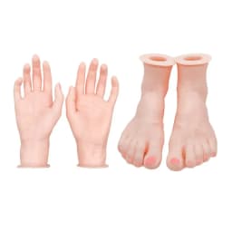 Articulated Silicone Foot and Hand Property Detailed Hand and Foot Mannequin Display Props for Jewelry and Watches