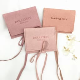 100pcs 8x8cm Customized Logo Microfiber Velvet Jewelry Pouch Small Gift Packaging Organizer Bags Luxury Jewelry Drawstring Bag