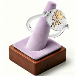 2026 New 925 Silver Women's Sparkling Love Heart Zircon Rose Sun Seal Exquisite DIY Charm Jewelry Ring Display Tool