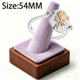 2026 New 925 Silver Women's Sparkling Love Heart Zircon Rose Sun Seal Exquisite DIY Charm Jewelry Ring Display Tool
