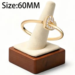 2026 New 925 Silver Women's Sparkling Love Heart Zircon Rose Sun Seal Exquisite DIY Charm Jewelry Ring Display Tool