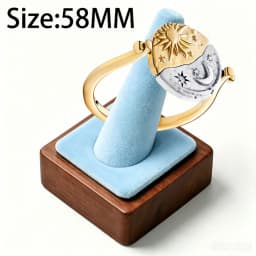 2026 New 925 Silver Women's Sparkling Love Heart Zircon Rose Sun Seal Exquisite DIY Charm Jewelry Ring Display Tool