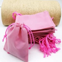 100PCS 5x7 7x9 10x12 Velvet Dust Pouch Jewelry Bag Black Gift Large Earphone Red Blue Pink Colors Cotton Rope Drawstring Pocket