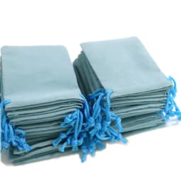 100PCS 5x7 7x9 10x12 Velvet Dust Pouch Jewelry Bag Black Gift Large Earphone Red Blue Pink Colors Cotton Rope Drawstring Pocket