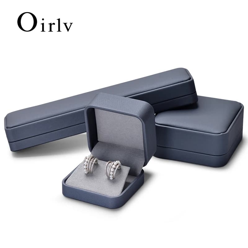 Oirlv Jewelry Box Organizer Set Velvet Boxes with Add logo for Necklace box/Ring box/Earring box Storage & Showcase for Jeweler
