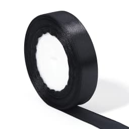25Yards/Roll Black Satin Ribbons for Wedding Christmas Party Decorations DIY Bow Craft Ribbons Card Gifts Wrapping Supplies