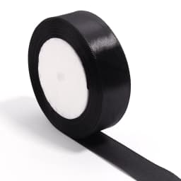 25Yards/Roll Black Satin Ribbons for Wedding Christmas Party Decorations DIY Bow Craft Ribbons Card Gifts Wrapping Supplies