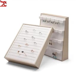 Bevel Jewelry Display Tray Ring Necklace Storage Bracelet Earrings Organizer Jewelry Exhibition Display Props Storage Of Jewelry