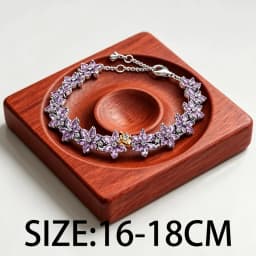 2026 New 925 Silver Sparkling Inlaid Tassel Cuban Women's Bee Plant Specimen Bracelet Display Tool Exquisite DIY Charm Jewelry
