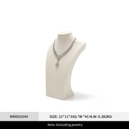 Oirlv Mannequin Linen Necklace Pendant Chain Jewelry Bust Neck Display Stand Jewelry Holder Necklace Pendant Window Display Prop