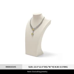 Oirlv Mannequin Linen Necklace Pendant Chain Jewelry Bust Neck Display Stand Jewelry Holder Necklace Pendant Window Display Prop