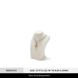 Oirlv Mannequin Linen Necklace Pendant Chain Jewelry Bust Neck Display Stand Jewelry Holder Necklace Pendant Window Display Prop