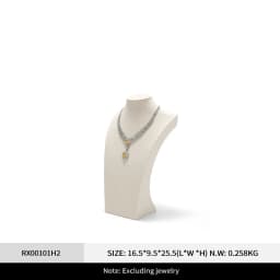 Oirlv Mannequin Linen Necklace Pendant Chain Jewelry Bust Neck Display Stand Jewelry Holder Necklace Pendant Window Display Prop