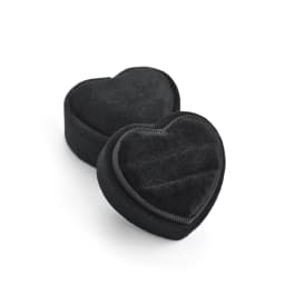 TAIMY Luxury Velvet Vintage Marry Wedding Heart Shaped Ring Box Double Rings Holder Custom Logo Jewelry Boxes Gifts Packaging