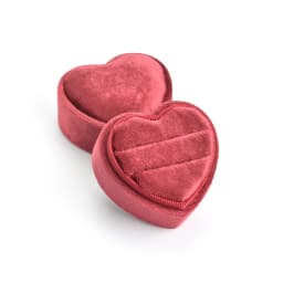 TAIMY Luxury Velvet Vintage Marry Wedding Heart Shaped Ring Box Double Rings Holder Custom Logo Jewelry Boxes Gifts Packaging