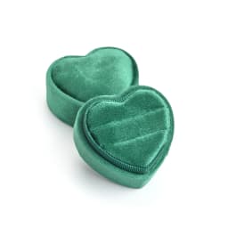 TAIMY Luxury Velvet Vintage Marry Wedding Heart Shaped Ring Box Double Rings Holder Custom Logo Jewelry Boxes Gifts Packaging