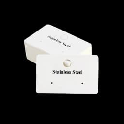 50/100pcs 6.4x4cm Paper Display Cards Stainless Steel Earring Package Jewelry Box Bag Holder Stand Storage Package Wholesale