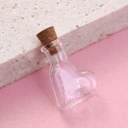 10pcs Small Clear Glass Wishing Bottles with Wood Stoppers Mixed Shape Micro Containers for Jewelry Decoration and Display