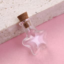 10pcs Small Clear Glass Wishing Bottles with Wood Stoppers Mixed Shape Micro Containers for Jewelry Decoration and Display