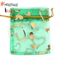 50pcs/Lot 35 Colors 7x9cm 9x12cm Drawstring Organza Bags Jewelry Packaging Bags Candy Wedding Party Bags Wholesale Gifts Pouches