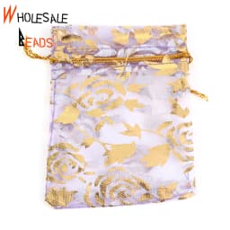 50pcs/Lot 35 Colors 7x9cm 9x12cm Drawstring Organza Bags Jewelry Packaging Bags Candy Wedding Party Bags Wholesale Gifts Pouches