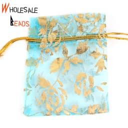 50pcs/Lot 35 Colors 7x9cm 9x12cm Drawstring Organza Bags Jewelry Packaging Bags Candy Wedding Party Bags Wholesale Gifts Pouches