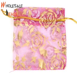 50pcs/Lot 35 Colors 7x9cm 9x12cm Drawstring Organza Bags Jewelry Packaging Bags Candy Wedding Party Bags Wholesale Gifts Pouches