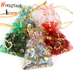 50pcs/Lot 35 Colors 7x9cm 9x12cm Drawstring Organza Bags Jewelry Packaging Bags Candy Wedding Party Bags Wholesale Gifts Pouches