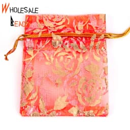 50pcs/Lot 35 Colors 7x9cm 9x12cm Drawstring Organza Bags Jewelry Packaging Bags Candy Wedding Party Bags Wholesale Gifts Pouches