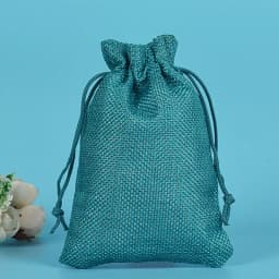 50pcs/lot Drawstring Gift Pouches Linen Bags For Jewelry Wedding Party Christmas Packaging Custom Logo 7*9 8*10 10*14 13*18cm
