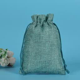 50pcs/lot Drawstring Gift Pouches Linen Bags For Jewelry Wedding Party Christmas Packaging Custom Logo 7*9 8*10 10*14 13*18cm