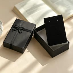 32pcs 5x8cm Jewelry Box with Sponge Black Necklace Ring Studs Earrings Paper Jewellery Boxes Birthday Gift Packaging Display