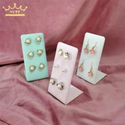 Custom Color Ear Studs Display Rack 12 Holes Earrings Holder Jewelry Organizer L Shaped Earring Display Stand 1pcs