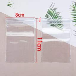 20Pcs Transparent Jewelry Pouches Anti-Oxidation Zip Lock Storage Bags for Earring Necklace Bracelet DIY Display Packaging
