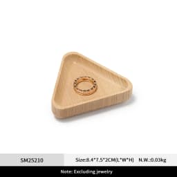 Oirlv Wooden Jewelry Ring Earring Holder Dish Decorative Small Wood Storage Tray For Rings Earrings Bracelets Jewelry Organizer