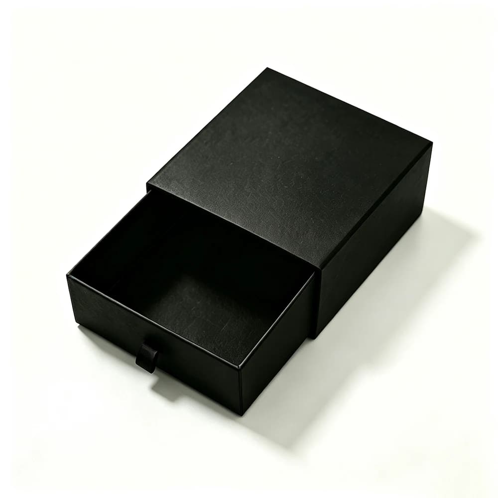 Black Paper Drawer Jewelry Packaging Box With Sponge Velvet Bag Greeting Card for Jewerly Gift Package Dropshipping