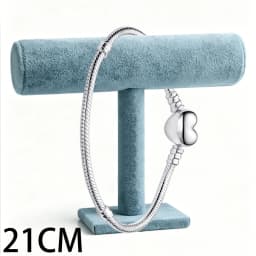 2026 New 925 Silver Women's Sparkling Tennis Heart Shaped Snake Bone Logo Bracelet Display Tool DIY Exquisite Charm Jewelry
