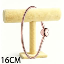 2026 New 925 Silver Women's Sparkling Tennis Heart Shaped Snake Bone Logo Bracelet Display Tool DIY Exquisite Charm Jewelry